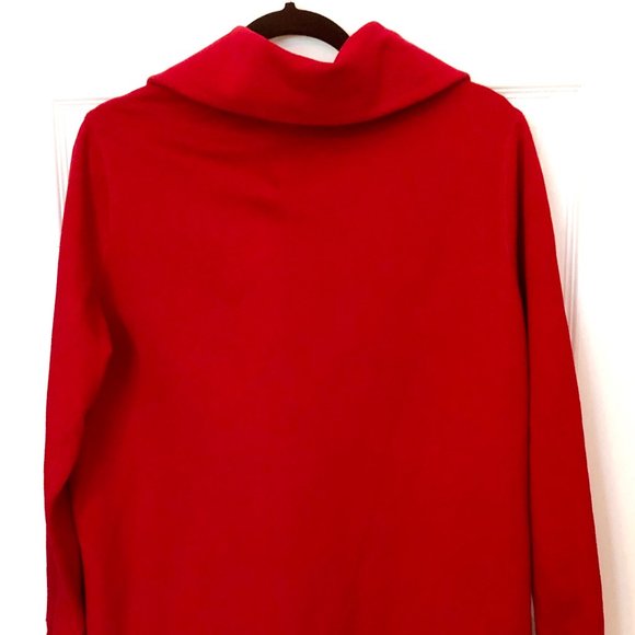 Chaps Red Lightweight Overcoat, Size 1X, 100% Cotton, EC! - Picture 4 of 12